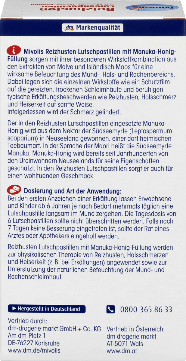 Reizhusten-Pastillen Manuka, 24 St