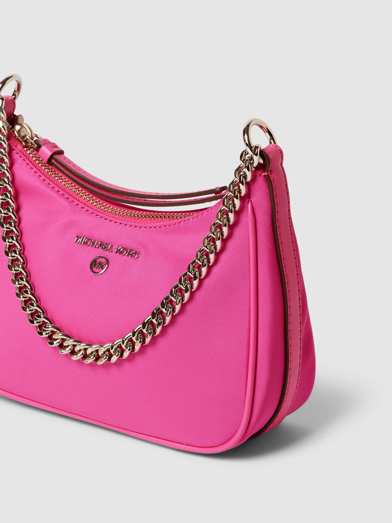 Saddle Bag mit Henkel in metallic in pink