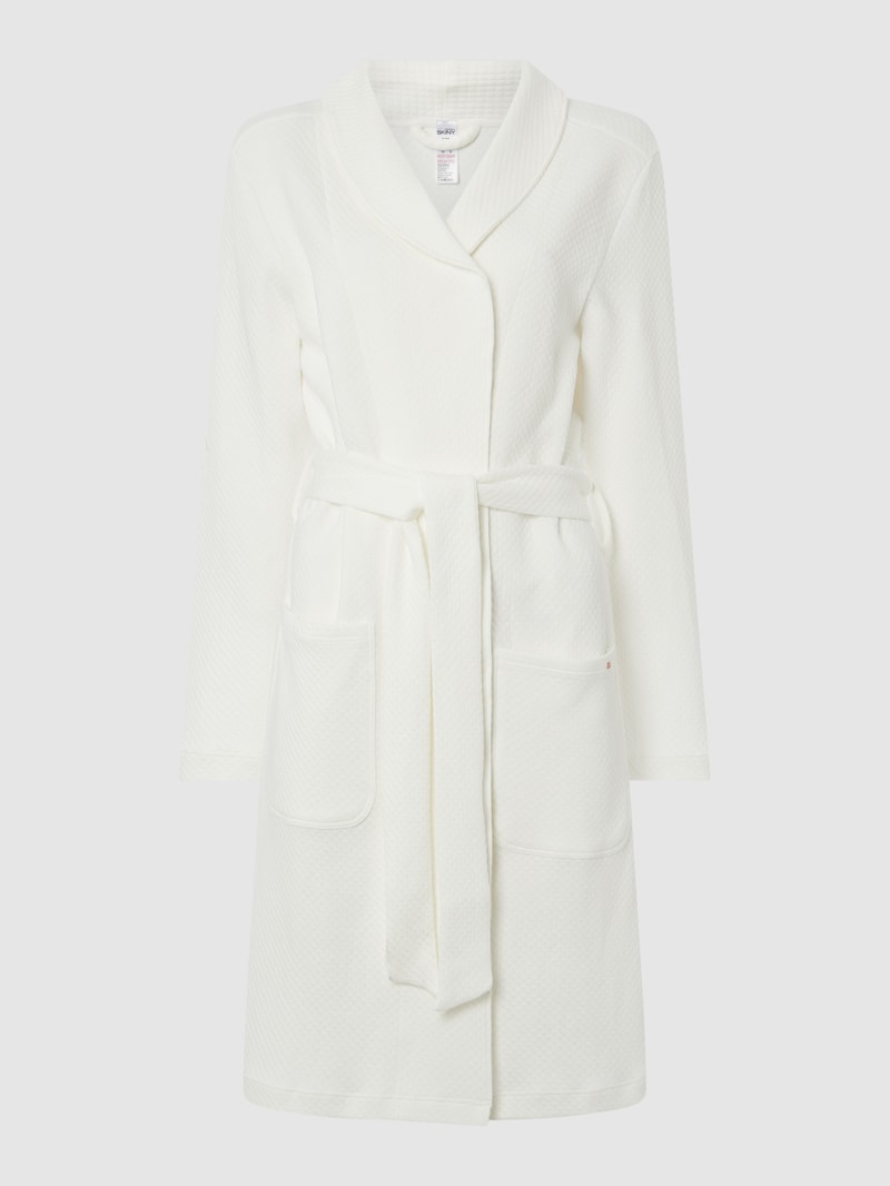 Bademantel mit Taillengürtel in offwhite