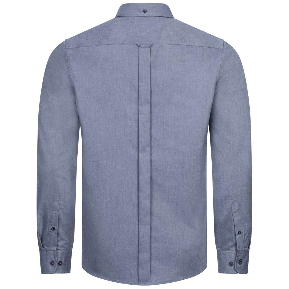 BEN SHERMAN Oxford Herren Langarm Hemd 0076260-DARK BLUE