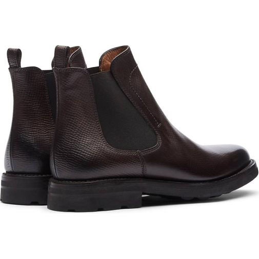 Lottusse Ankle Boot Aus Geprägtem Anilin-Kalbsleder In Mokka/Crust