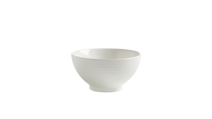 MAXWELL & WILLIAMS Diamonds round Schale rund, 15cm, Porzellan Weiß