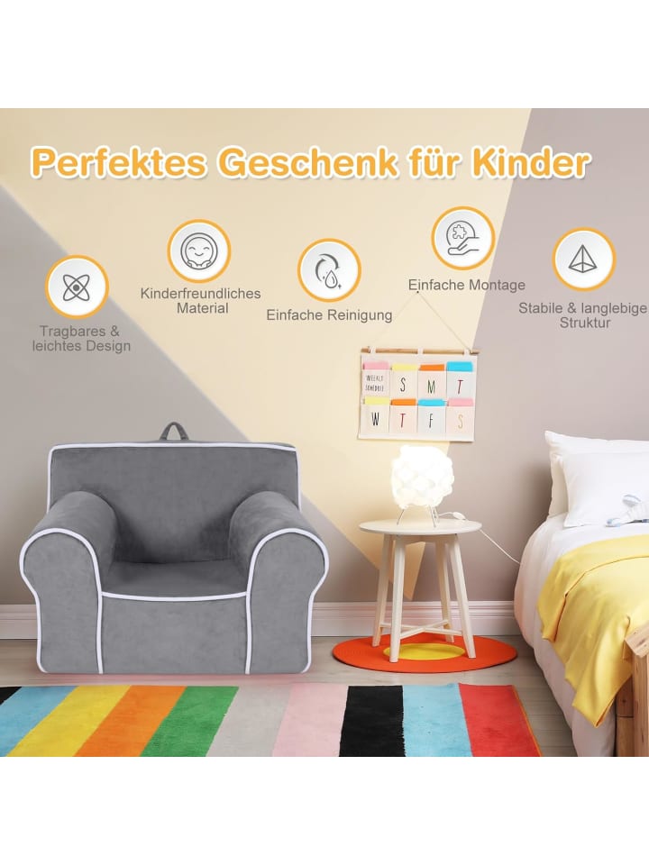 COSTWAY Sessel unter 5 Jahren in Grau günstig kaufen 50 cm