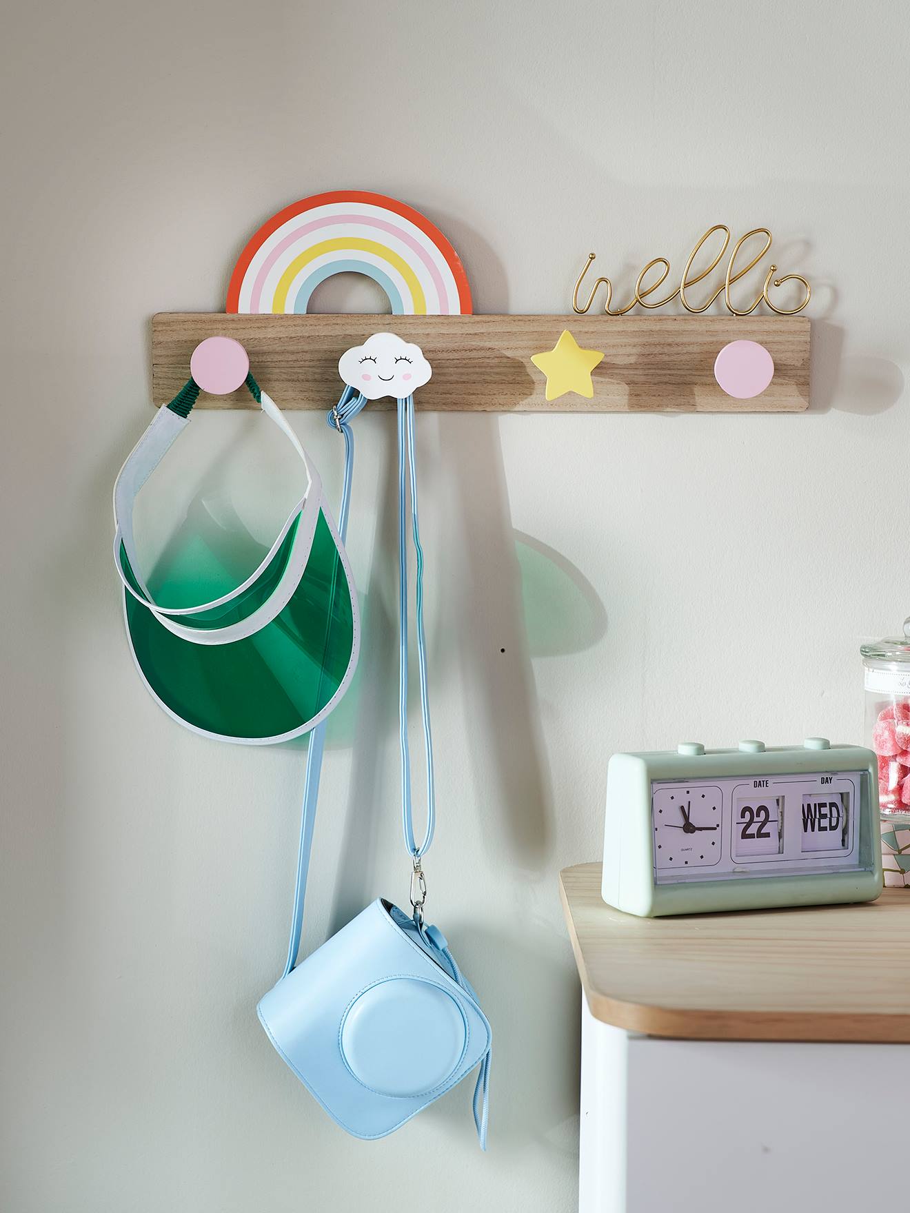 Vertbaudet Kinderzimmer Wandgarderobe - natur/mehrfarbig