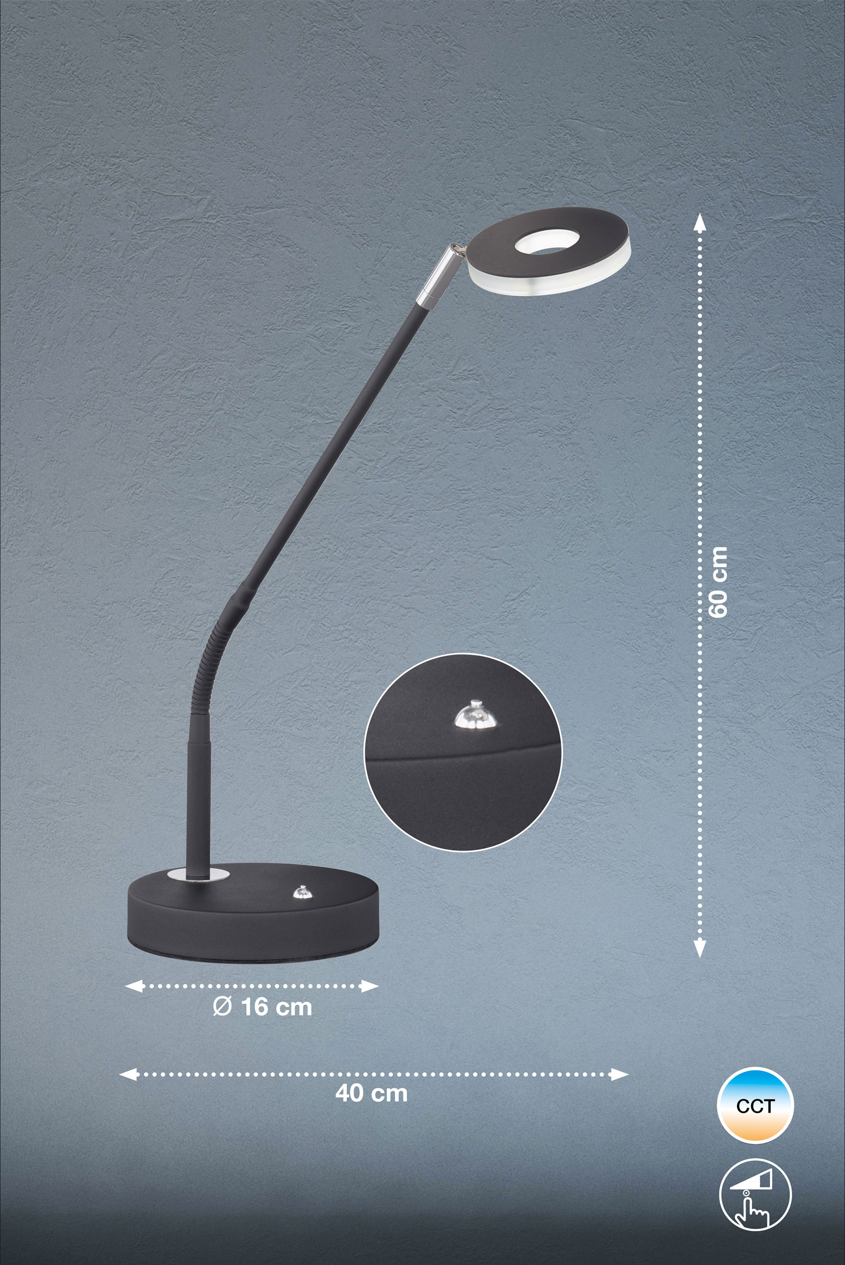 Fischer & HonselLED-Tischleuchte 1flg