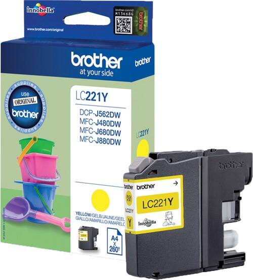 Brother LC221Y Original Tintenpatrone Gelb