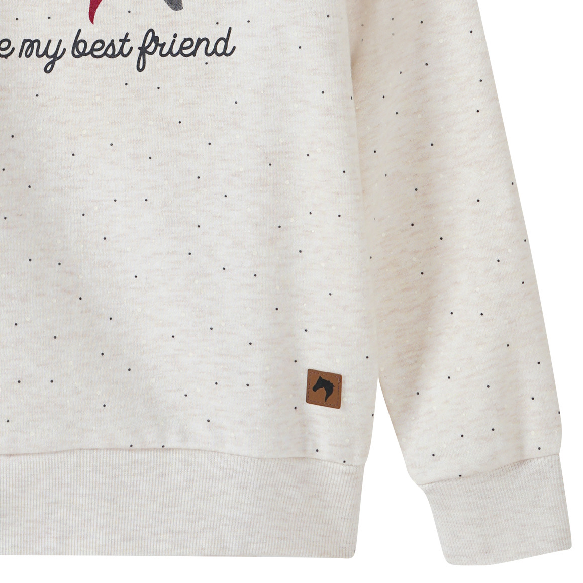 Mädchen Sweatshirt mit Pferde-Print