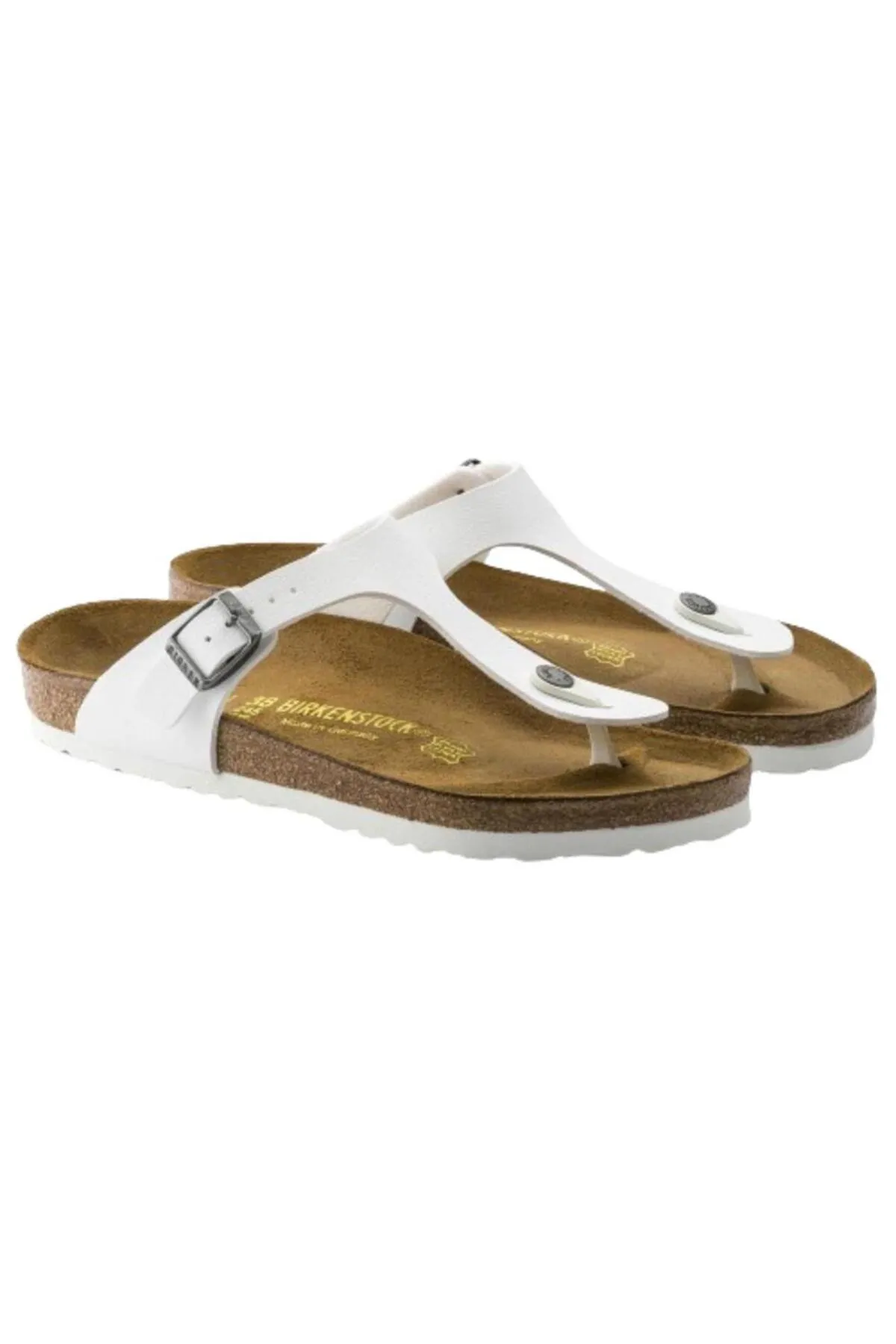 Birkenstock  Pantolette - Weiß - Flacher Absatz