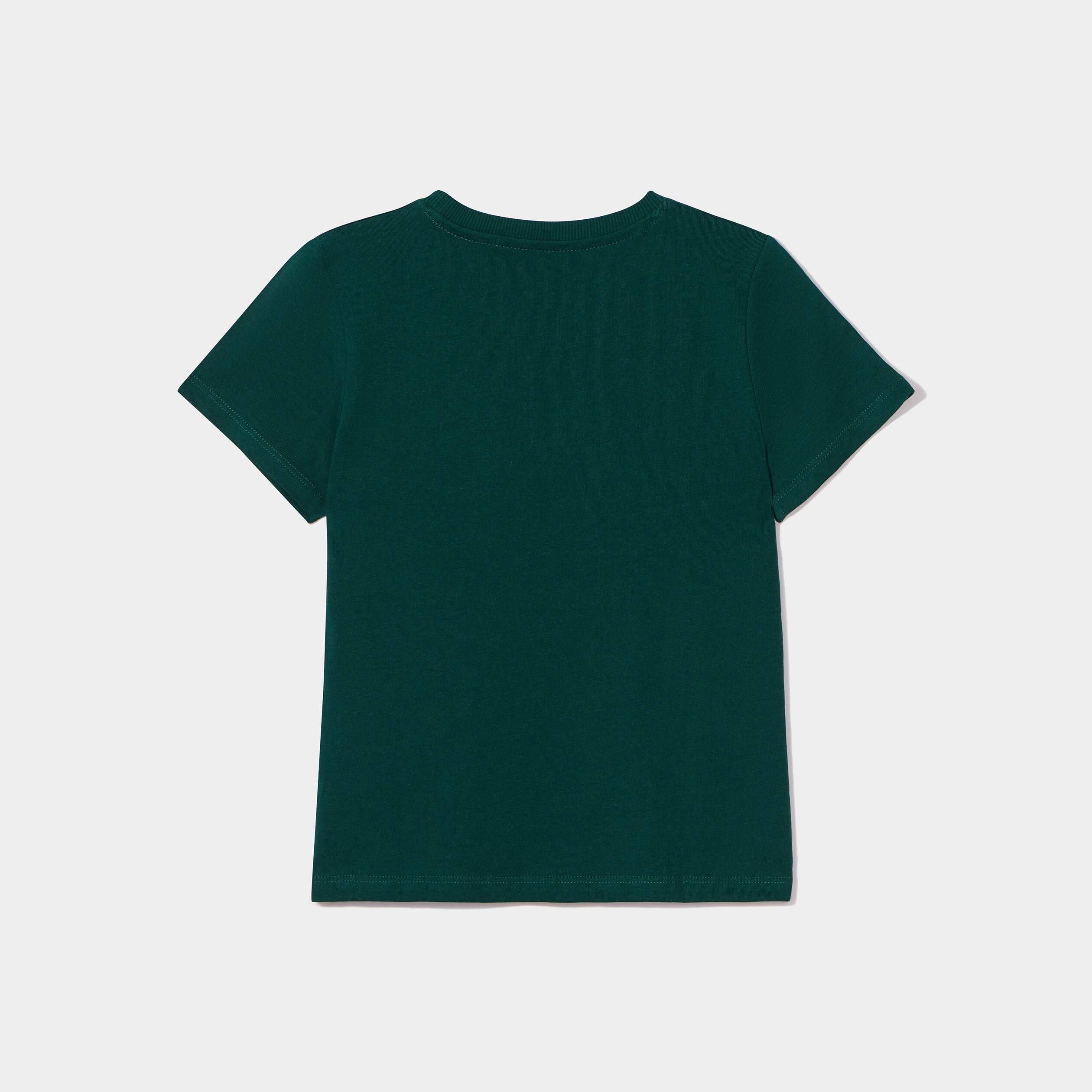 T-shirt manches courtes coton Creeks vert foncé garçon | La Halle