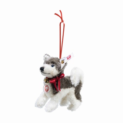 Husky Ornament, 11 cm, mehrfarbig