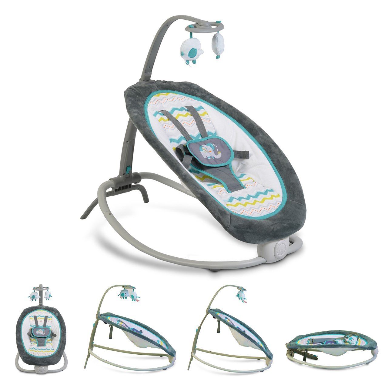 Cangaroo Babywippe Babywippe Remy, verstellbar, Schwingfunktion, Sitzhöhe verstellbar, Vibration, Musik
