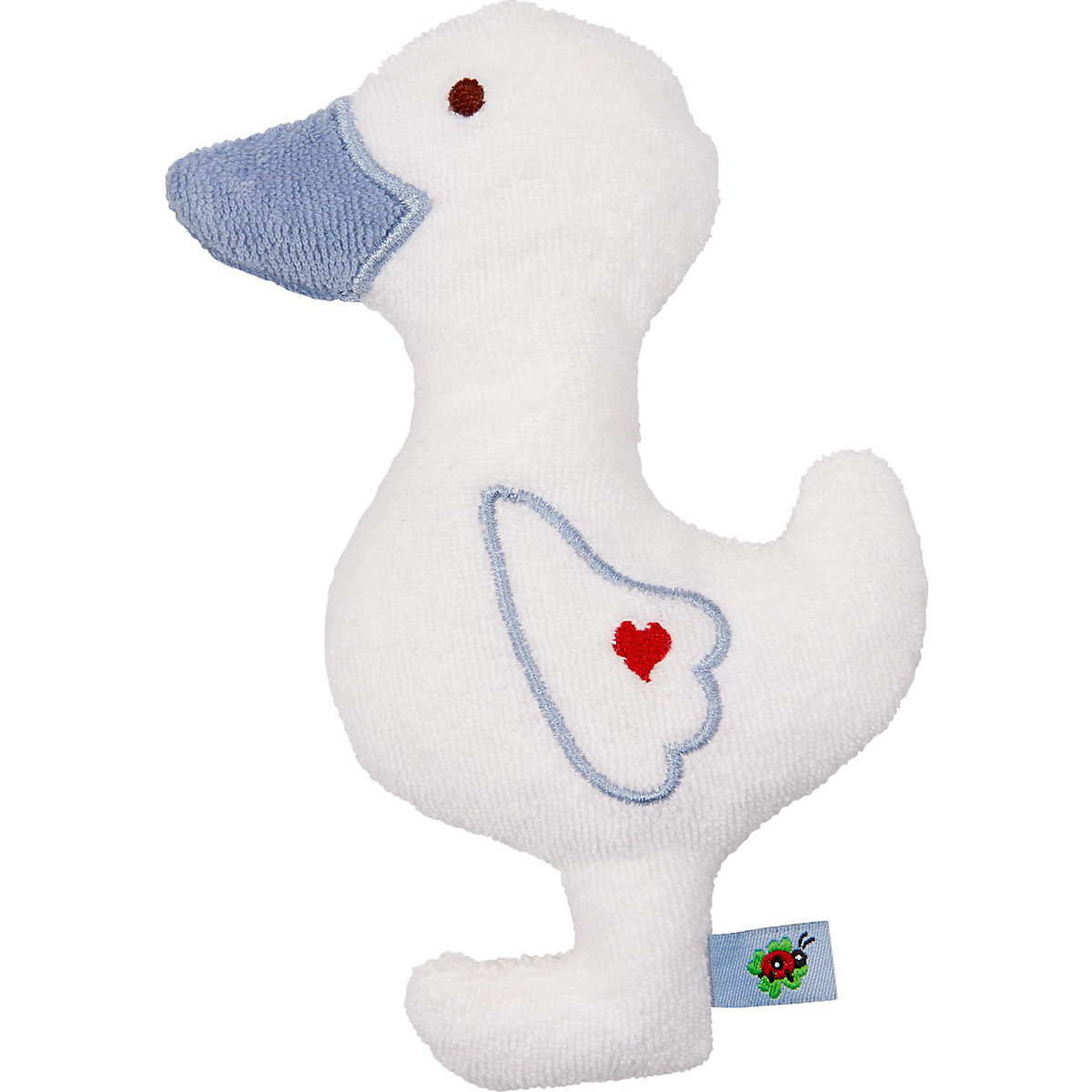 Kuscheltier & Halstuch Geschenkset BabyGlück Gans hellblau
