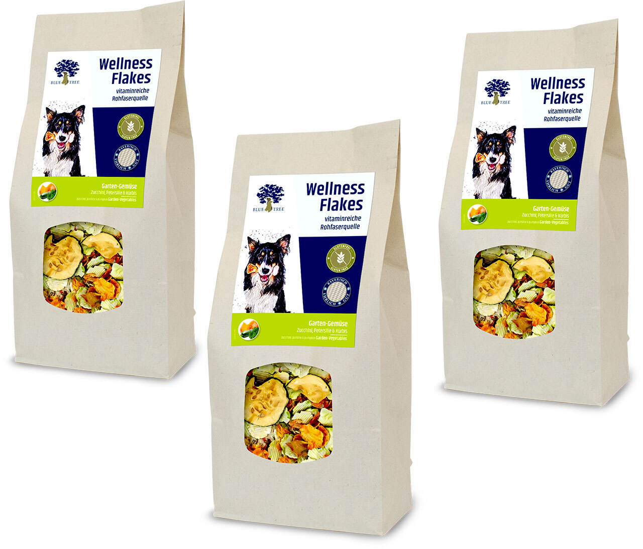 BLUE TREE Ergänzungsfutter & Aufzucht BLUE TREE Wellness Flakes 650g mit Gemüse