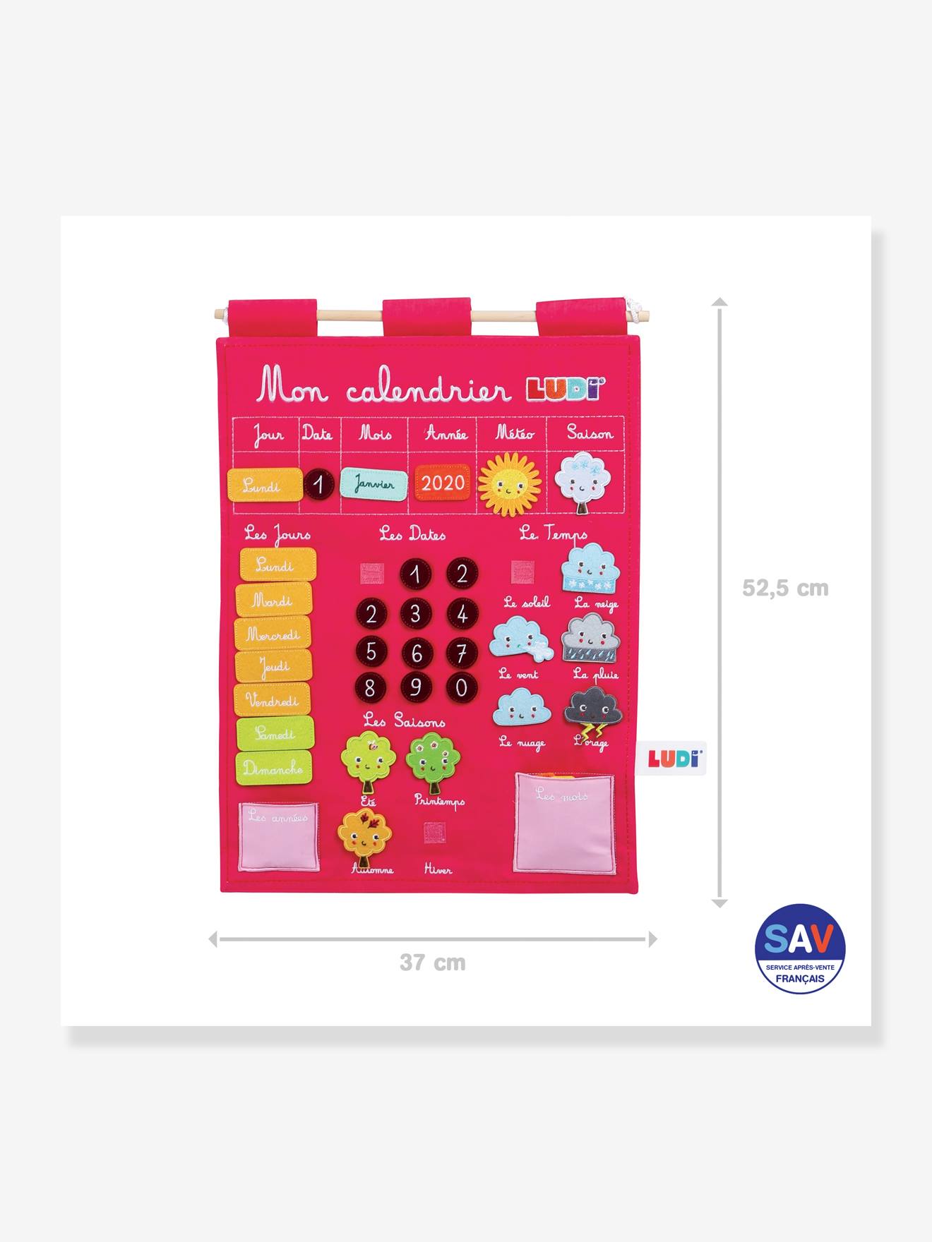 Calendrier Basic LUDI bleu