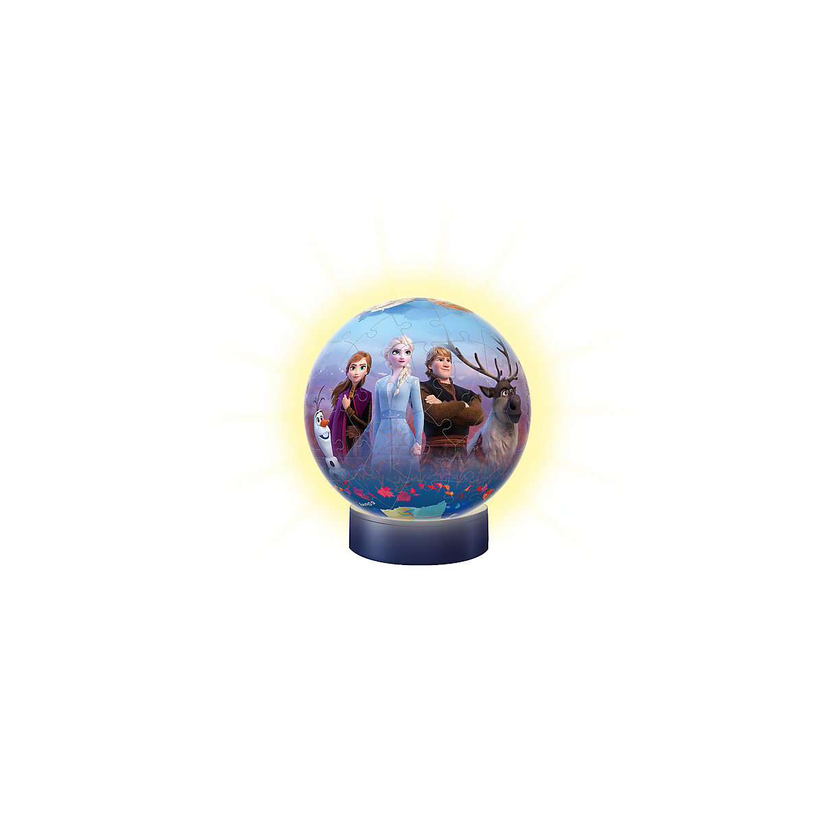 2in1 Nachtlicht & puzzleball® Ø13 cm, 72 Teile, Die Eiskönigin