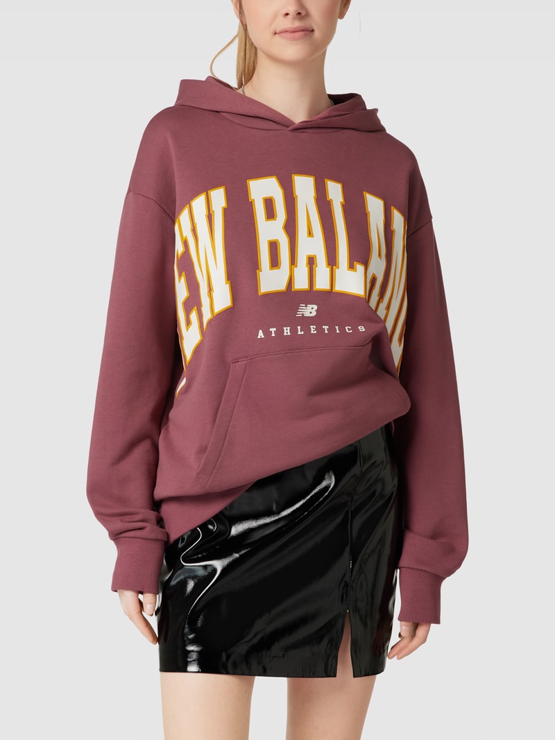 Hoodie in Melange-Optik Modell 'Athletics Warped Class' in bordeaux rot