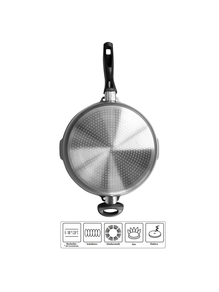 Stoneline Schmorpfanne 28 cm | mit Deckel in Anthrazit günstig kaufen Ø 28 cm