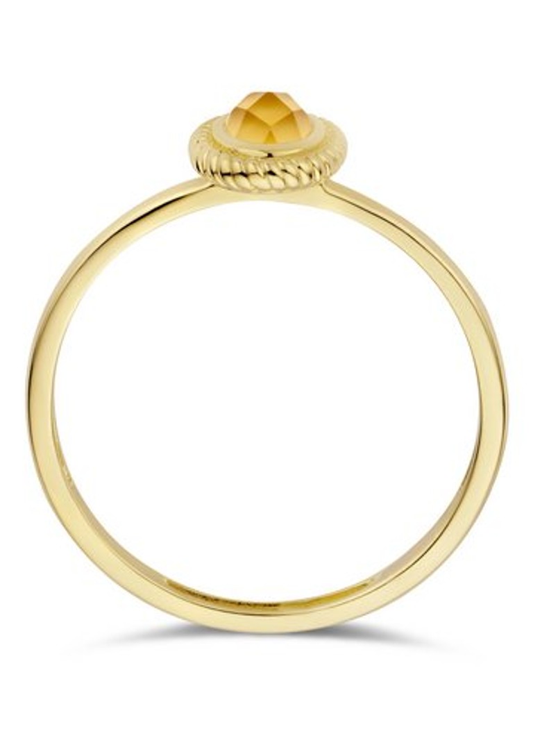 Anel Blush em ouro amarelo 14 quilates com citrino 1239YMC