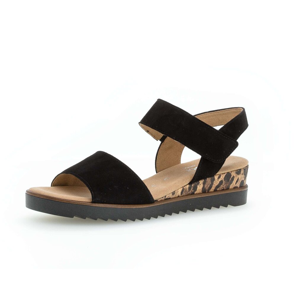 Gabor comfort Keilsandalette schwarz