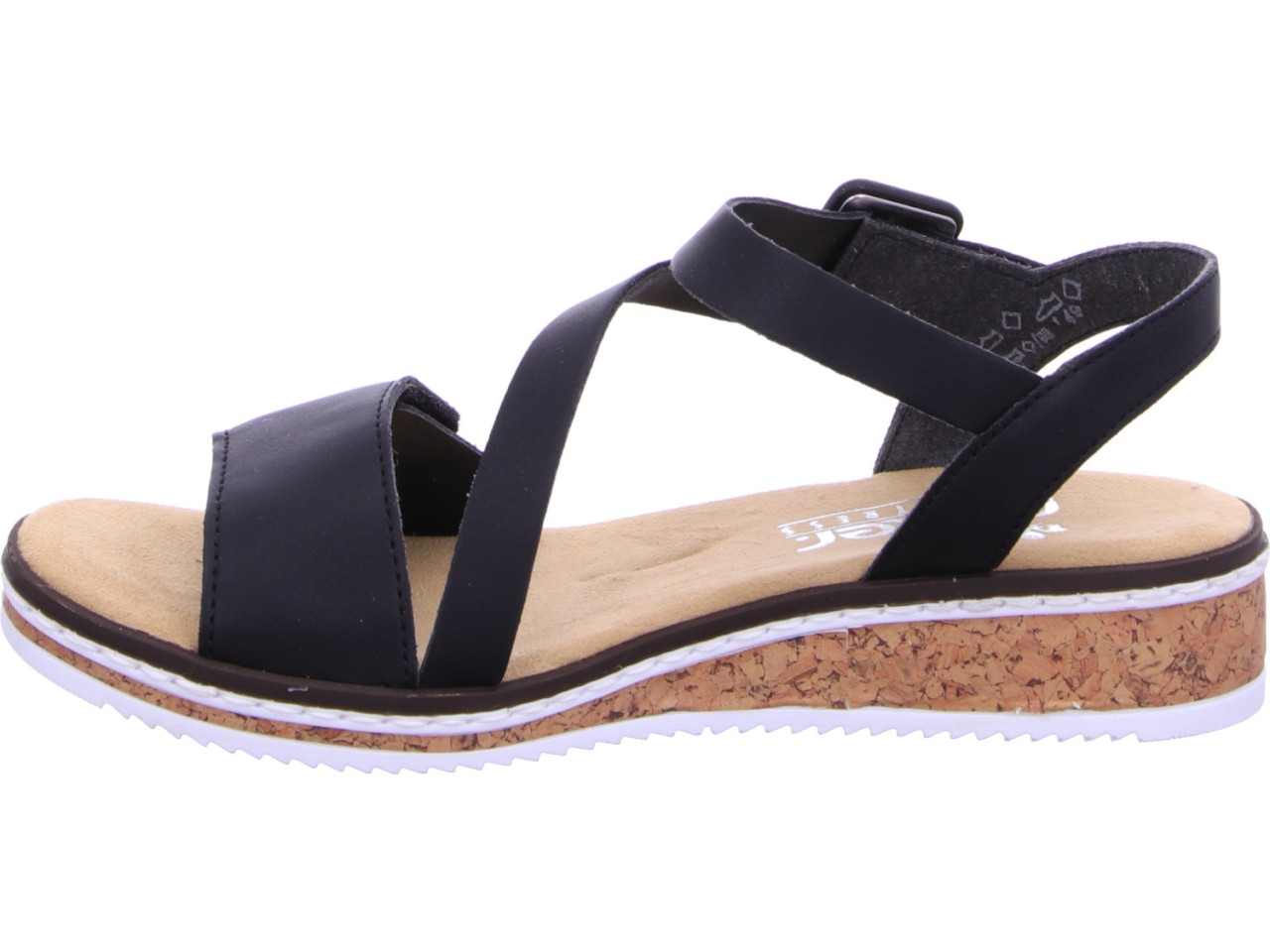 RIEKER Klassische Sandalen schwarz