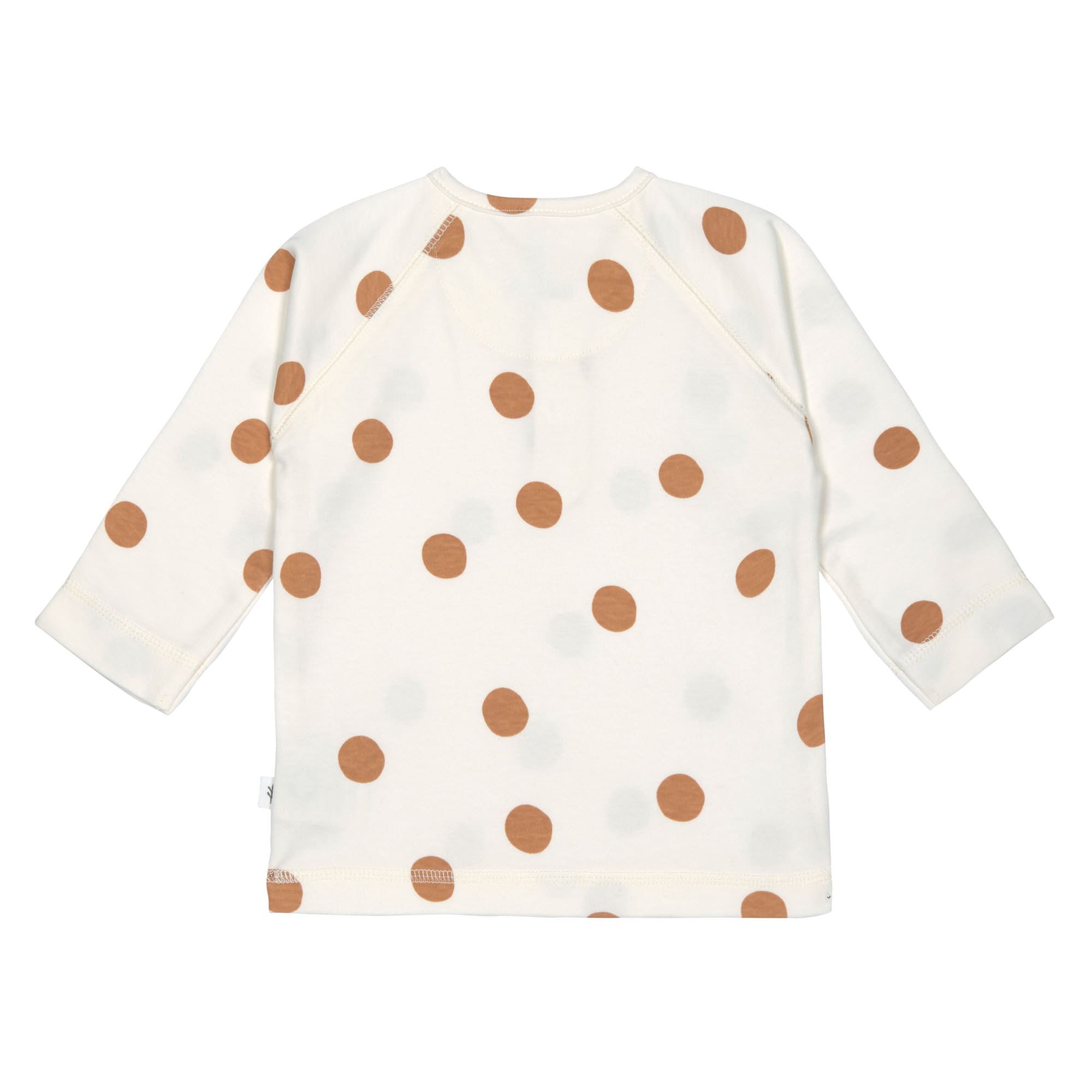Baby Langarmshirts - Bio Baumwolle, Big Dots, Beige