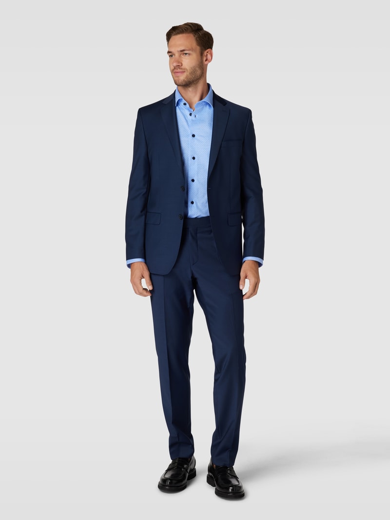 Business-Hemd in meliertem Design Modell 'marc' in hellblau meliert