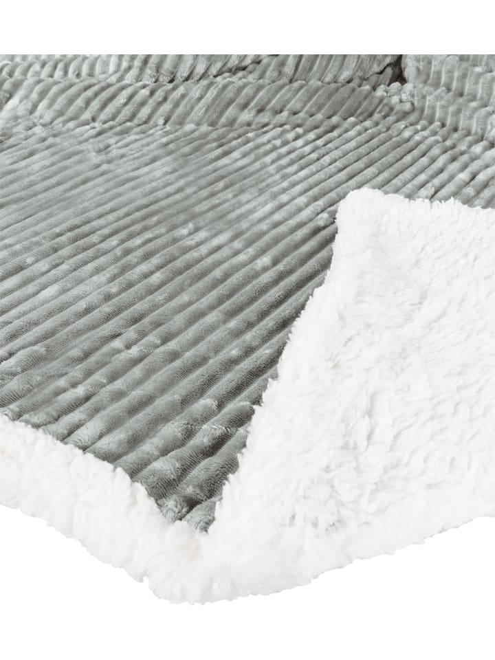 Aspero Flanell Kuscheldecke 150x200 cm Ezeiza in Hellgrau günstig kaufen 150 x 200 cm