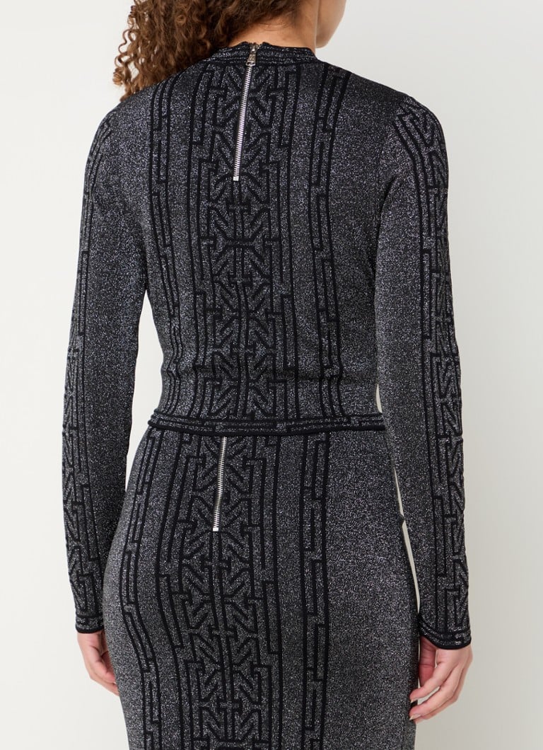NIKKIE Feni fino pleteni crop top s pletenim uzorkom i lureksom