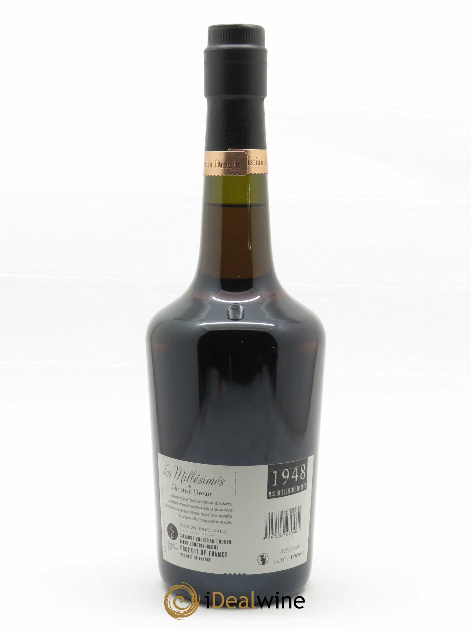 Calvados Christian Drouin Pays d'Auge (70cl) 1948 - Lot de 1 Bouteille