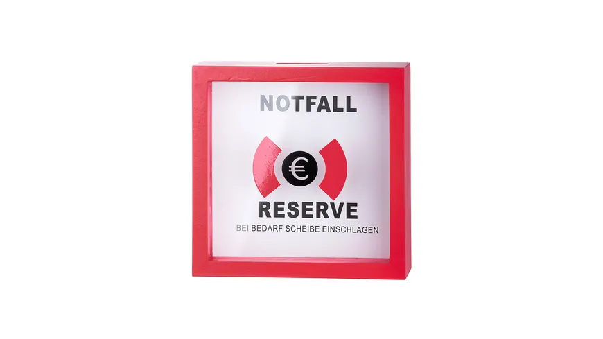 GILDE Spardose Notfall Reserve Feuerwehr rot, schwarz, weiß