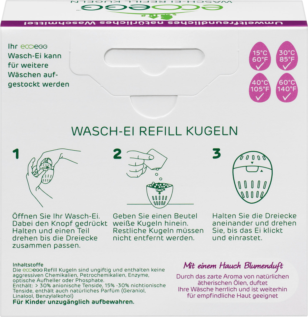 Waschei Refill Kugeln mit Blumenduft, 144 Wl