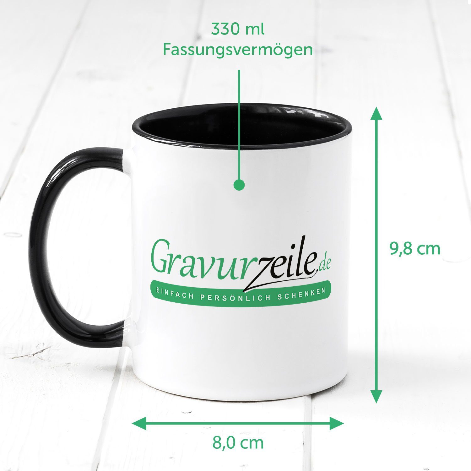 GRAVURZEILE Tasse mit Weihnachtsmotiv - Geschenke für Frauen & Männer zu Weihnachten, Spülmaschinenfest - Grinch MiMiMi - Schwarz und Weiß