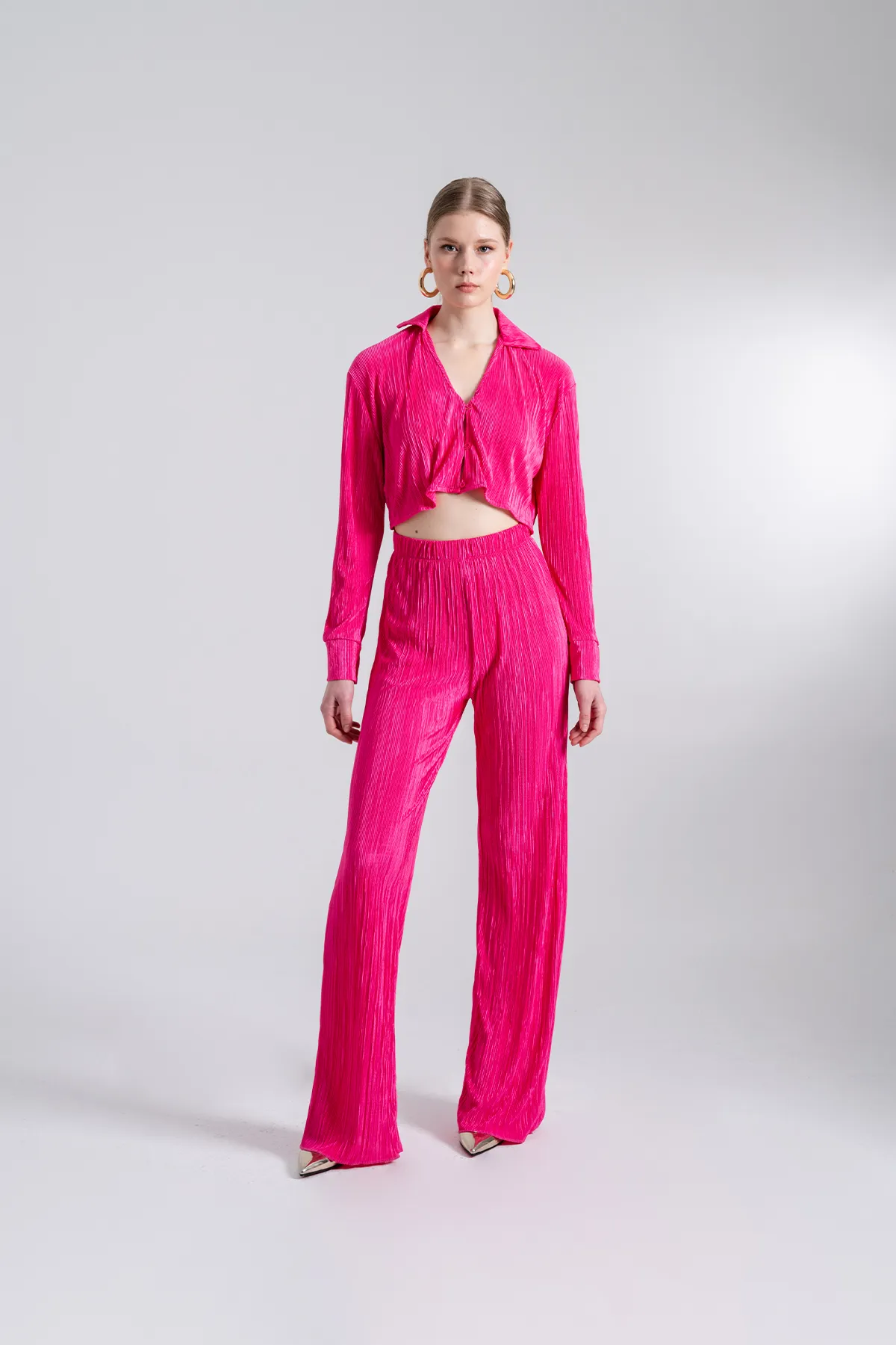 HOLLY LOLLY  Elastische Taille, flexible, bequeme Hose, Rosa