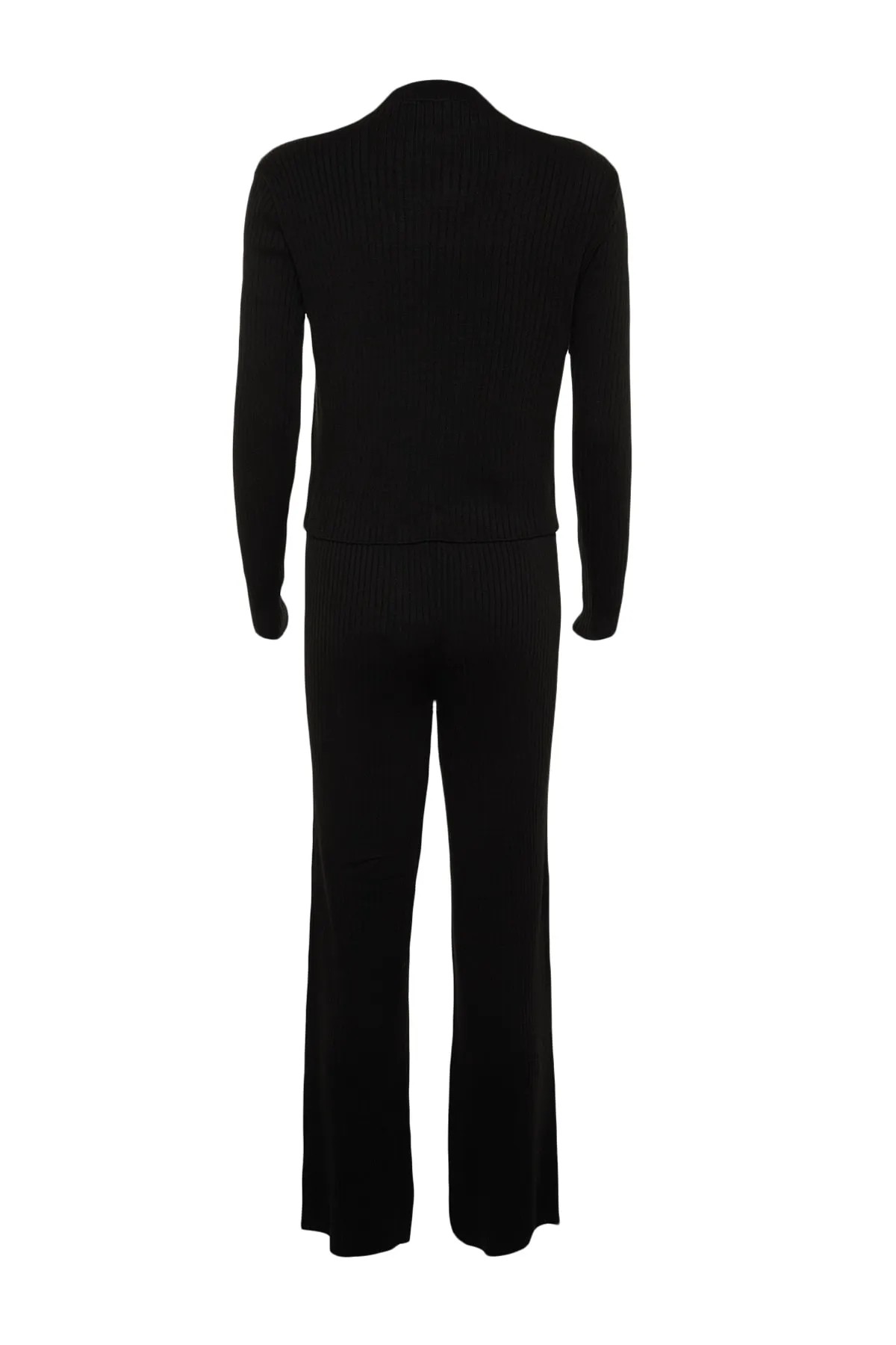 Trendyol Collection  Schwarzes Wicked-Set aus Bluse, Strickjacke und Hose, Strickoberteil und -unterteil TWOAW22AU0006