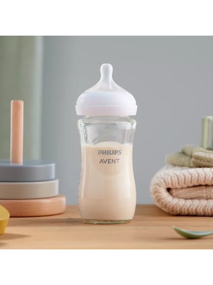 Philips Avent Glas-Flasche 4er Pack Natural Response 120ml & 240ml in weiss günstig kaufen onesize