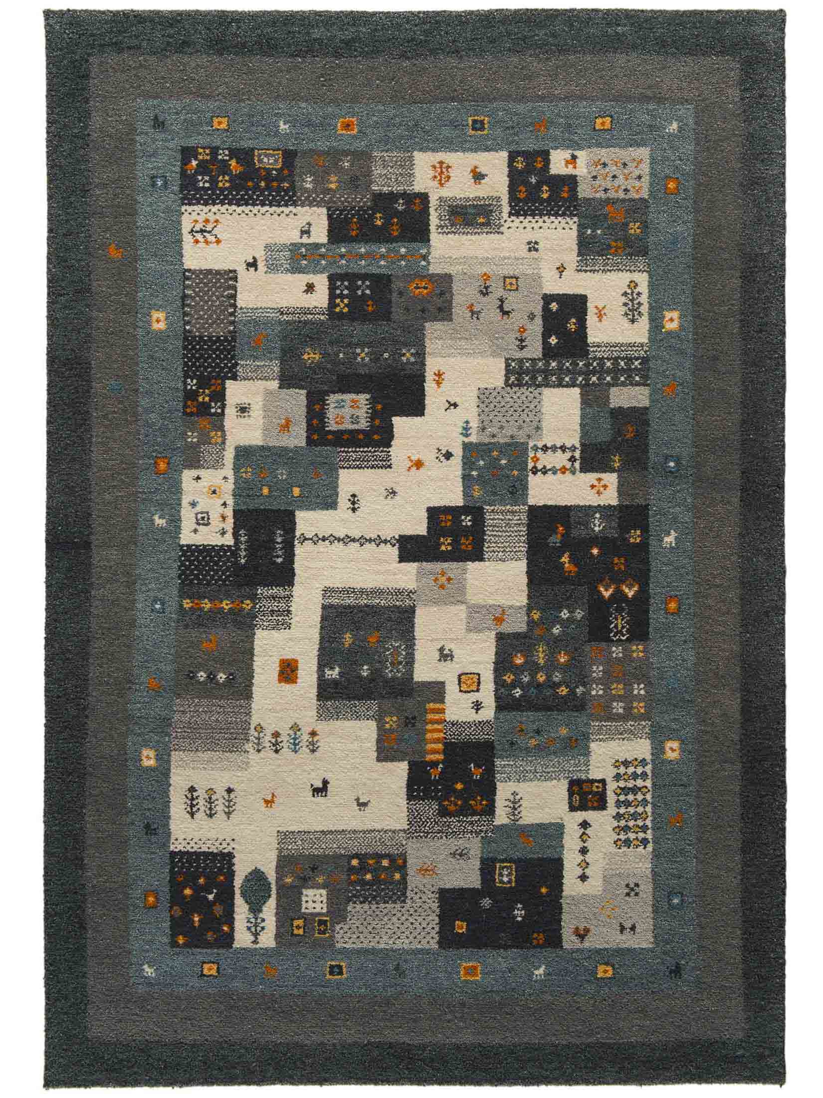 Bikapur Gabbeh-Teppich, Multiblue