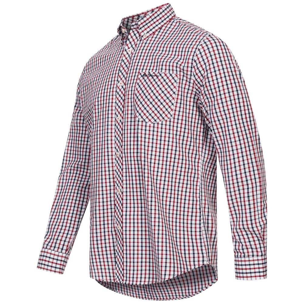 BEN SHERMAN Signature Herren Langarm Hemd 0076264-RED