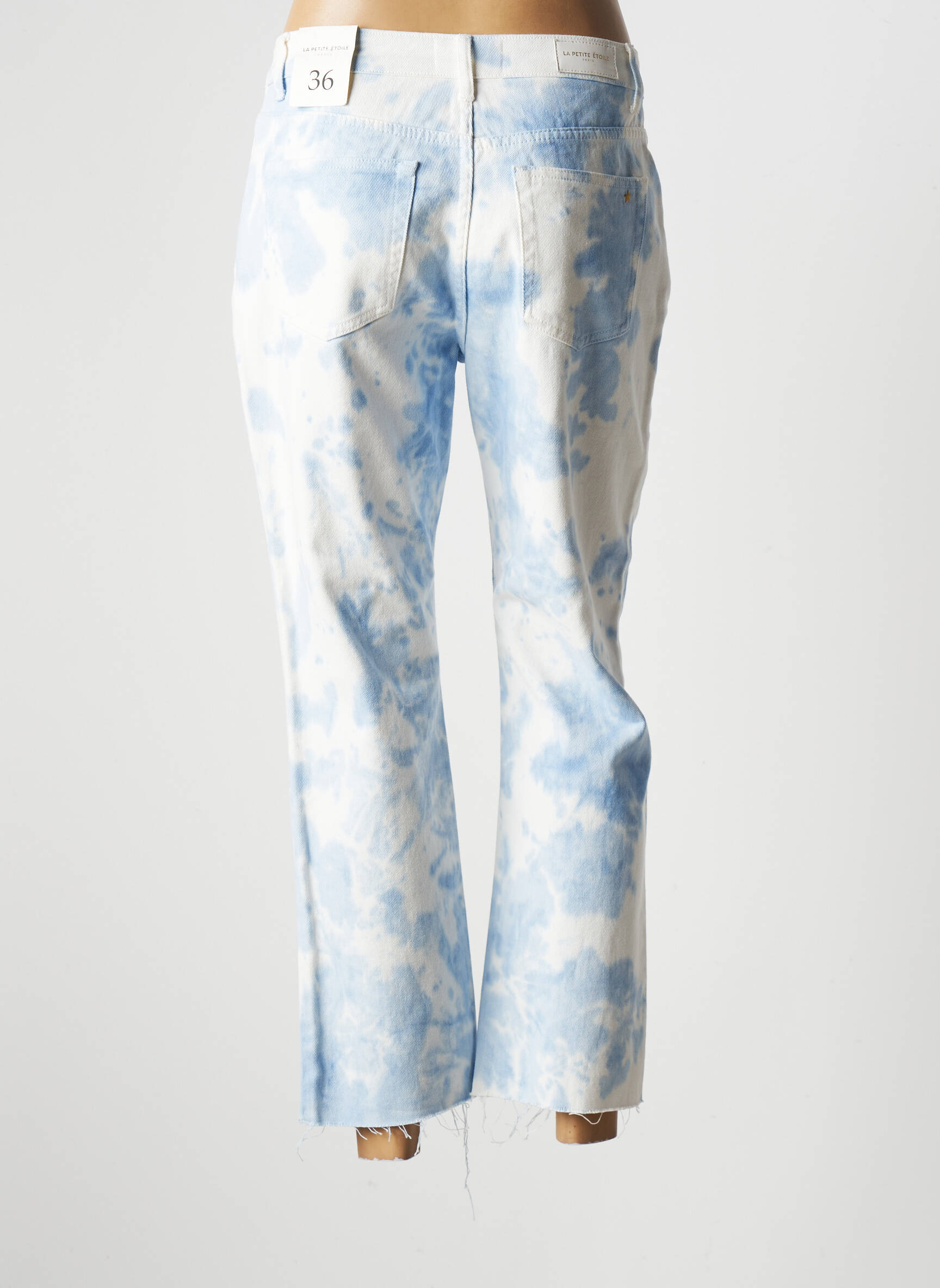 La Petite Etoile Jeans Coupe Droite Femme couleur bleu