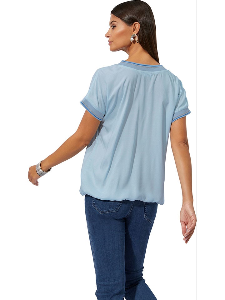 Heine Bluse in Hellblau günstig kaufen