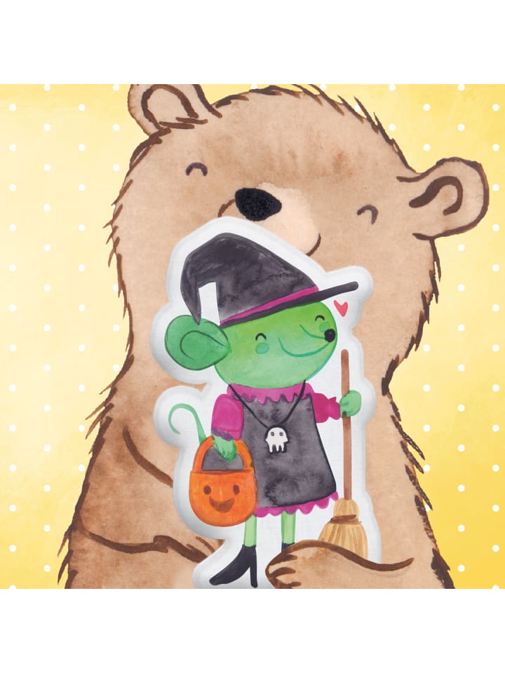 Mr. & Mrs. Panda Kissen Kuscheltier Maus Hexe ohne Spruch in Weiß günstig kaufen