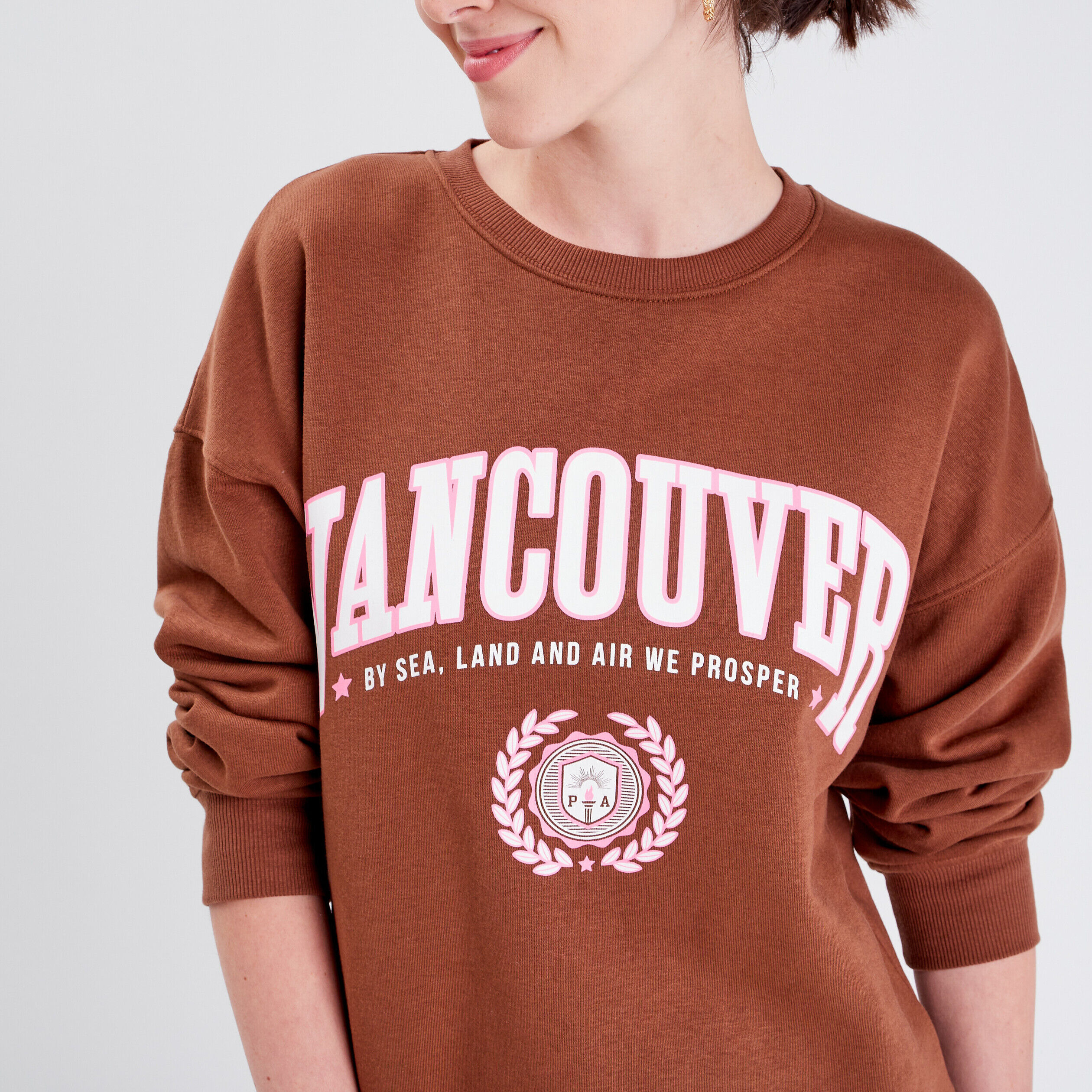 Sweat manches longues marron femme | Cache Cache