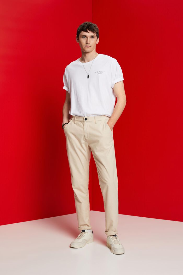 Gebürstete Chinohose