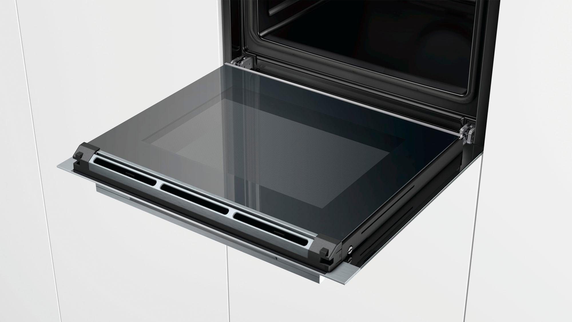 SIEMENS Einbaubackofen iQ700 HB634GBS1, mit Teleskopauszug nachrüstbar, ecoClean Plus, mit ecoClean