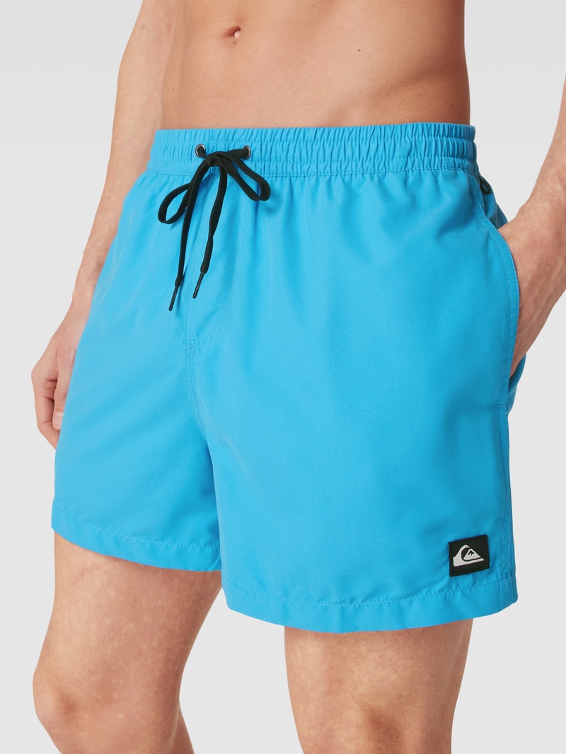 Badehose mit Label-Detail in blau