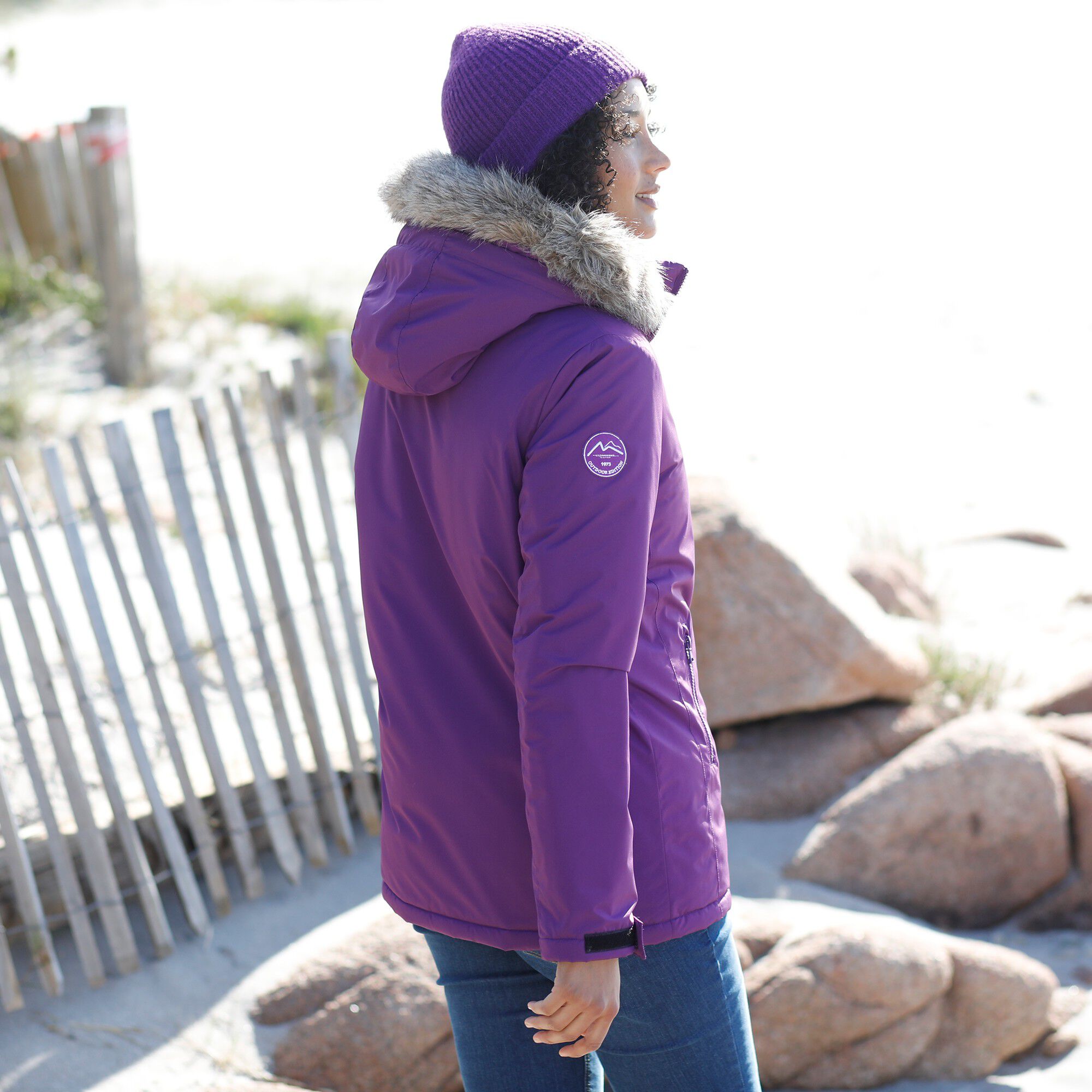 Parka imperméable zippée capuche