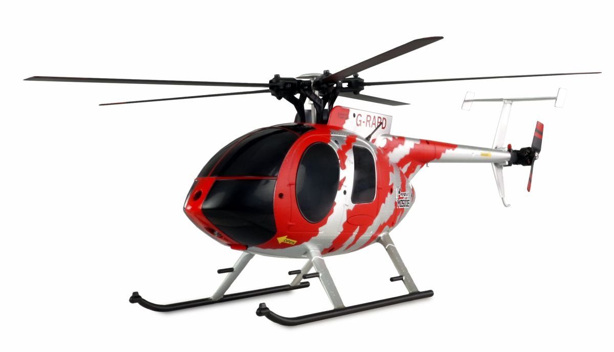 efaso Modellhubschrauber AFX MD500E Zivil brushless 4-Kanal 325mm Helikopter 6G RTF rot/silber, (1-tlg), Brushless Hochleistungsmotoren