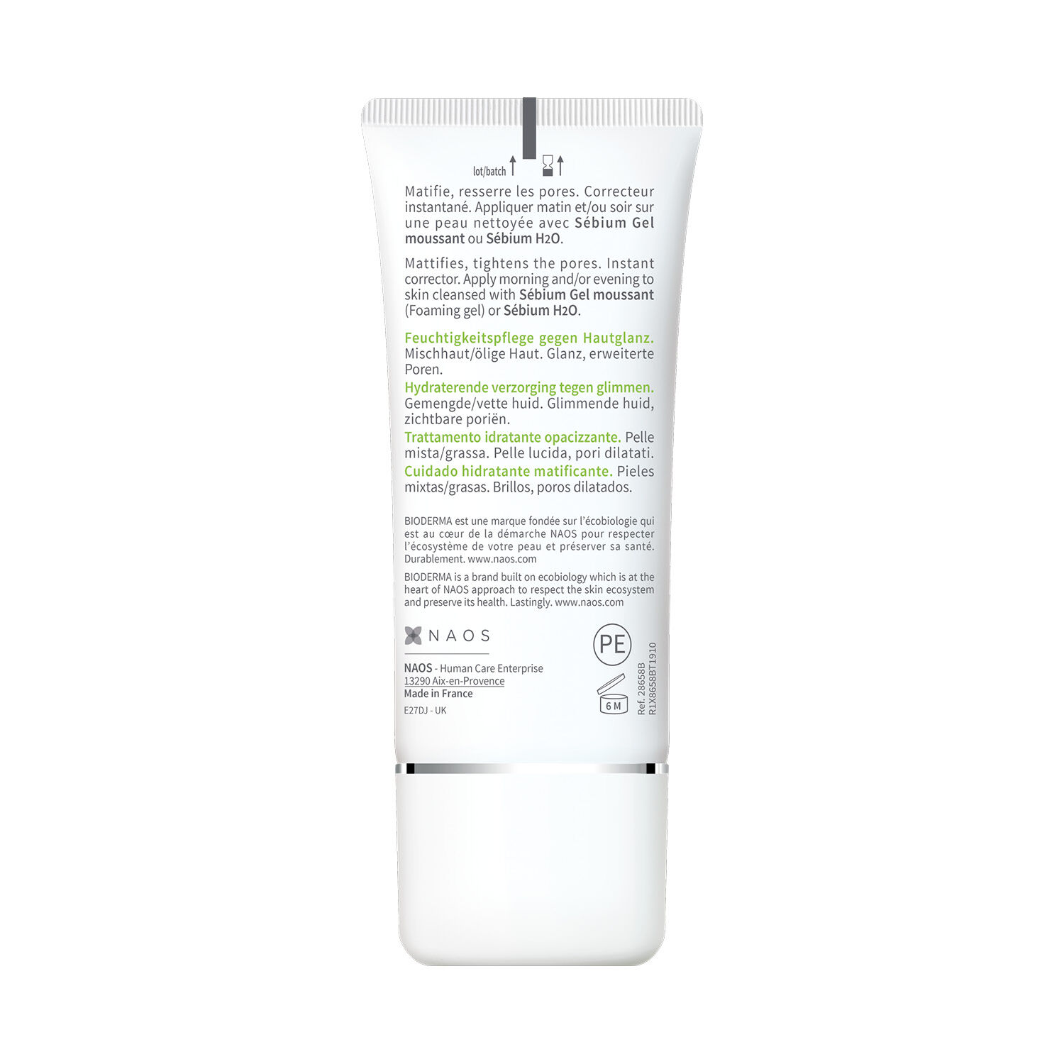 Bioderma Sébium Mat Control Soin Hydratant Anti-Brillance - Peaux Sensibles Mixtes à Grasses 30 ml