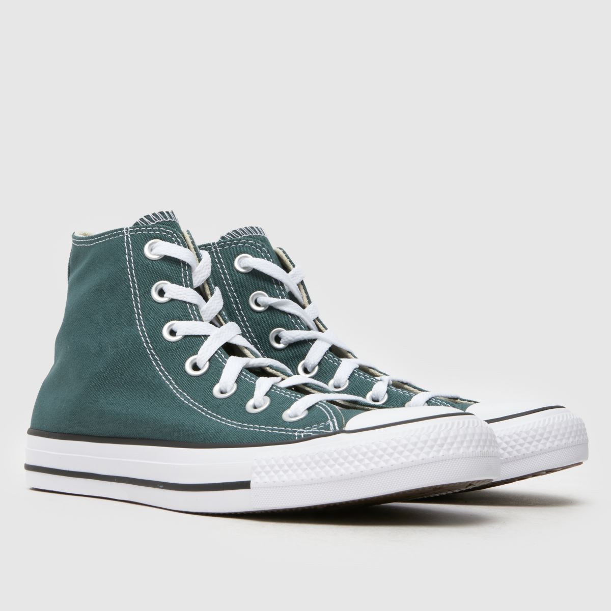 Converse – All Star – Mörkgröna höga sneakers
