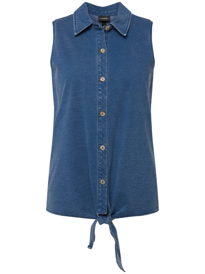 Ulla Popken Blusentop in blue denim günstig kaufen