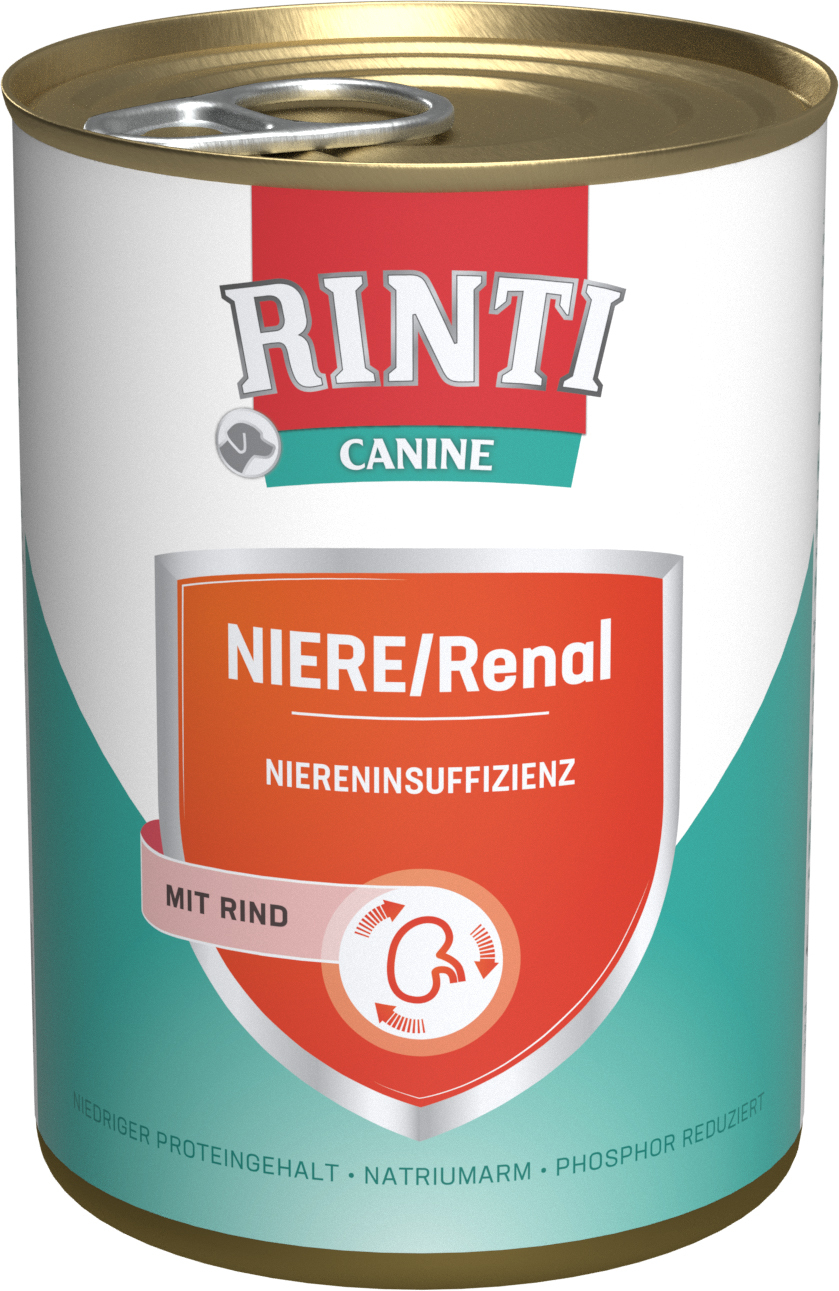 RINTI Hundenassfutter RINTI Canine Niere/Renal Rind 12x400g